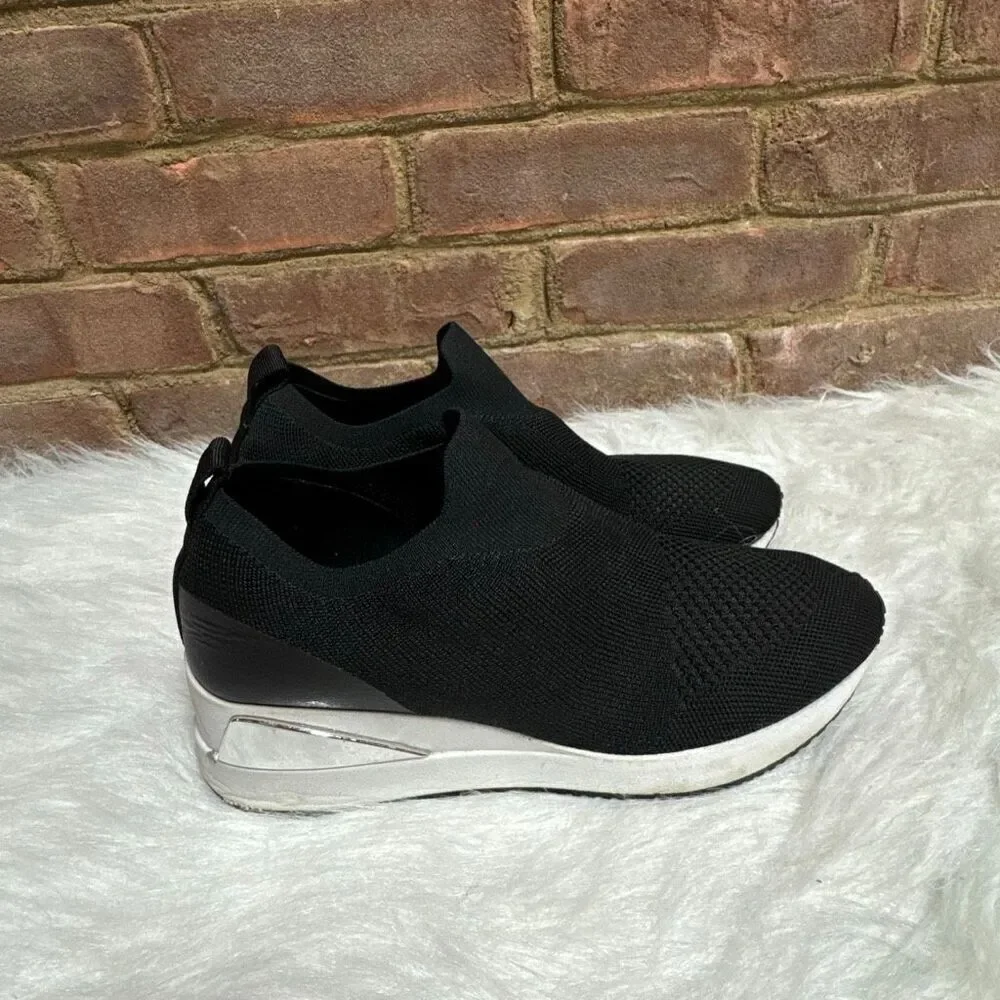 Alfani Women's Websterr Knit Lifestyle Slip-On Sneakers, Black Size 7.5